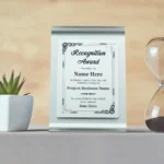 Aluminum Award Plaque with Stand A4 Size - Image 2