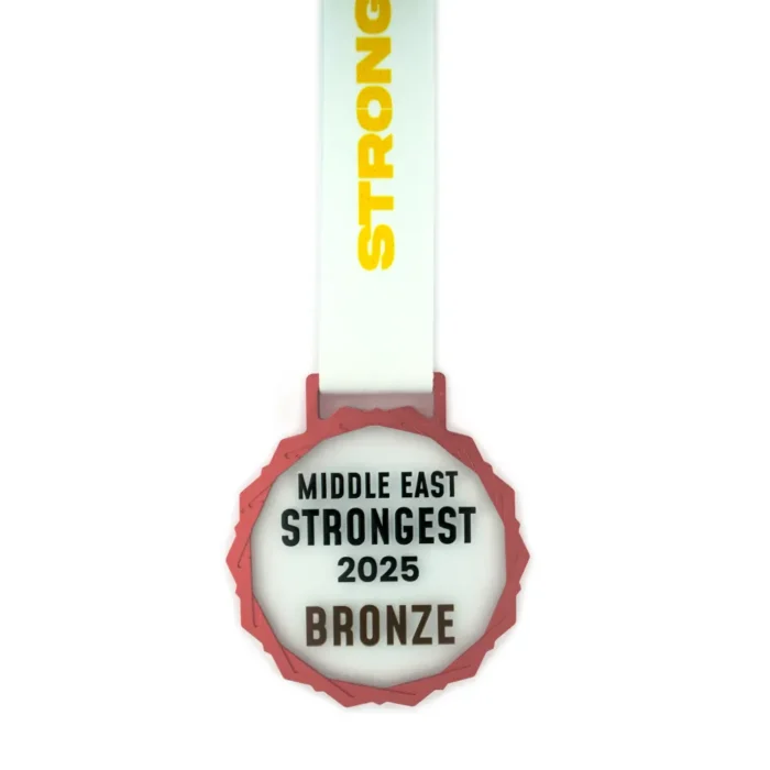 Glass Medals with Metal Frame and 3cm White Ribbon - Image 7