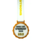 Glass Medals with Metal Frame and 3cm White Ribbon - Image 9