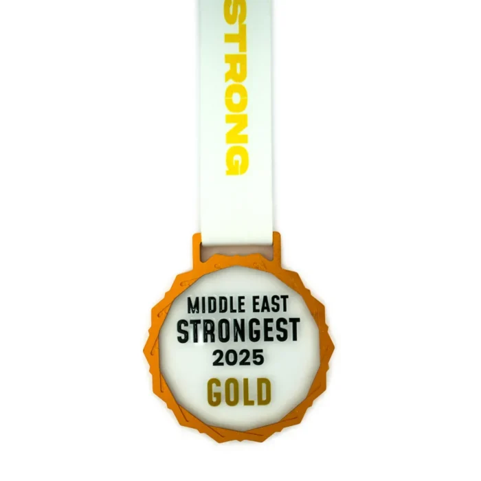 Glass Medals with Metal Frame and 3cm White Ribbon - Image 9