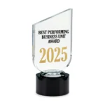Crystal Trophy with Round Black Base in Premium Fiber Box - Image 5
