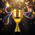 Metal Cup Trophies with Removable Ribbon Attached to Both Handles - Image 4