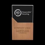 Rectangle Shaped Wood and Crystal Awards with Box - Image 3